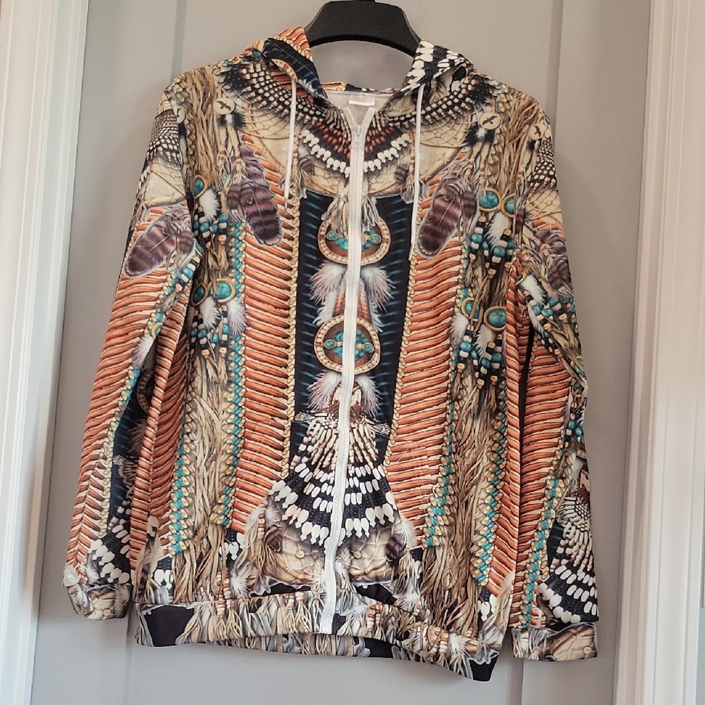 Feather Pattern Lightweight Jacket